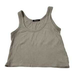 Talentless Crop Modal Tank in Bone